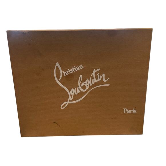 Christian Louboutin Black Patent Leather Lady Peep Stiletto Heels 37.5 / US 7.5 - Picture 11 of 16